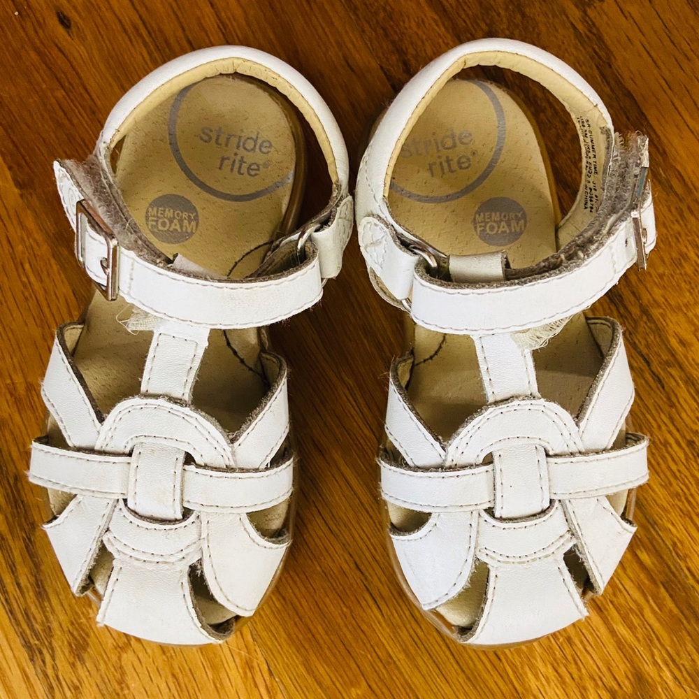 Stride rite sandals!!! White leather